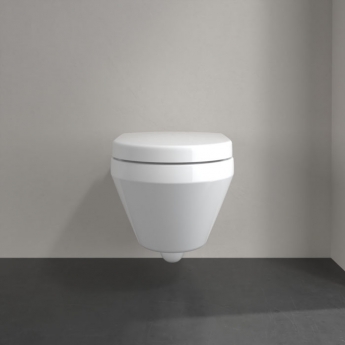 Villeroy & Boch Architectura Rimless TwistFlush[e3] Compact Wall Hung Toilet - Soft Close Seat | Product Image