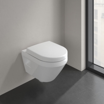 Villeroy & Boch Architectura Rimless TwistFlush[e3] Compact Wall Hung Toilet - Soft Close Seat | Product Image