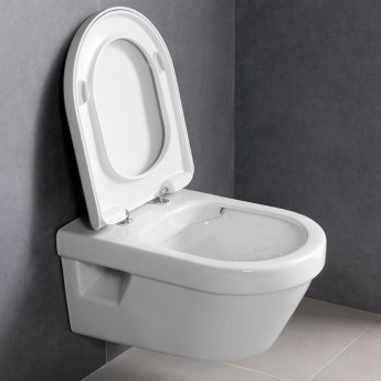 Villeroy & Boch Architectura Rimless Wall Hung Toilet with Soft Close Seat | Product Image