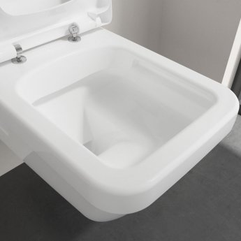 Villeroy & Boch Architectura Square Rimless Wall Hung Toilet with Soft Close Seat