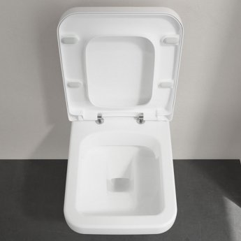 Villeroy & Boch Architectura Square Rimless Wall Hung Toilet with Soft Close Seat