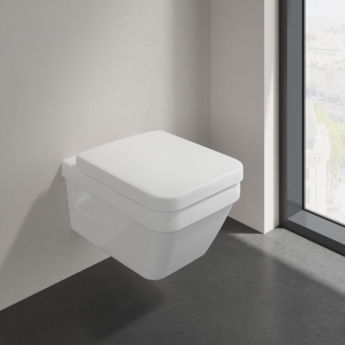 Villeroy & Boch Architectura Square Rimless Wall Hung Toilet - Slim Soft Close Seat | Product Image