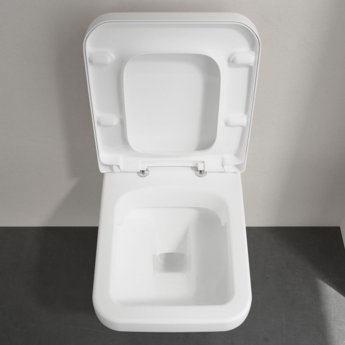 Villeroy & Boch Architectura Square Rimless Wall Hung Pan White Alpin - Excluding Seat