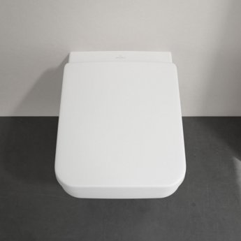 Villeroy & Boch Architectura Square Rimless Wall Hung Toilet 530mm Projection - Soft Close Seat