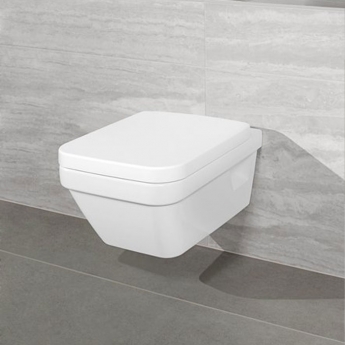 Villeroy & Boch Architectura Square Rimless Wall Hung Toilet - Slim Soft Close Seat | Product Image