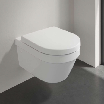 Villeroy & Boch Architectura Smooth Rimless DirectFlush Wall Hung Toilet (inc Seat) | Product Image