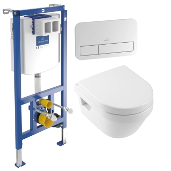 Villeroy & Boch Architectura Compact 5-in-1 Wall Hung Toilet and Frame Bundle | Product Image