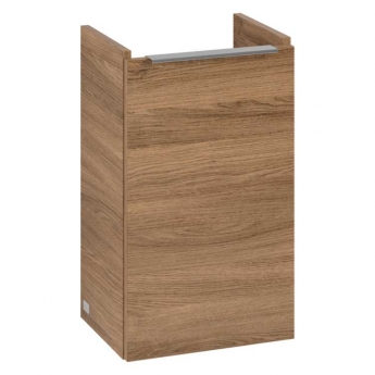 Villeroy & Boch Architectura Wall Hung 1-Door Vanity Unit with Basin LH 360mm Wide - Oak Kansas | Product Image