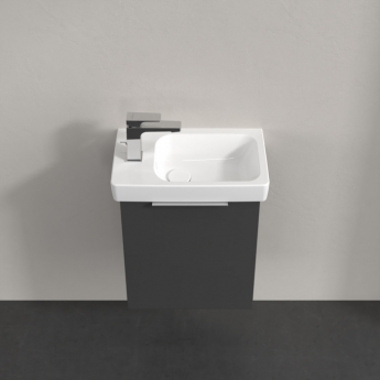 Villeroy & Boch Architectura Wall Hung 1-Door Vanity Unit with Basin LH 480mm Wide - Grey | Product Image