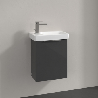 Villeroy & Boch Architectura Wall Hung 1-Door Vanity Unit with Basin LH 480mm Wide - Grey | Product Image