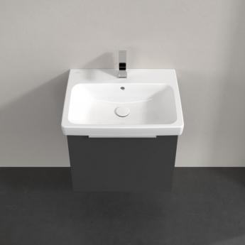 Villeroy & Boch Architectura Wall Hung 1-Drawer Vanity Unit with Basin 600mm Wide - Grey | Product Image