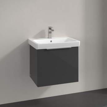 Villeroy & Boch Architectura Wall Hung 1-Drawer Vanity Unit with Basin 600mm Wide - Grey | Product Image