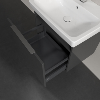 Villeroy & Boch Architectura Wall Hung 1-Drawer Vanity Unit with Basin 600mm Wide - Grey | Product Image