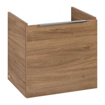 Villeroy & Boch Architectura Wall Hung 1-Drawer Vanity Unit with Basin 550mm Wide - Oak Kansas | Product Image