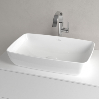 Villeroy & Boch Artis Rectangular Sit-On Countertop Basin 580mm Wide - 0 Tap Hole | Product Image