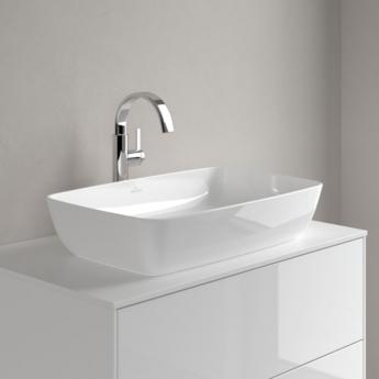Villeroy & Boch Artis Rectangular Sit-On Countertop Basin 580mm Wide - 0 Tap Hole | Product Image