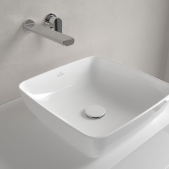 Villeroy & Boch Artis Square Sit-On Countertop Basin 410mm Wide - 0 Tap Hole