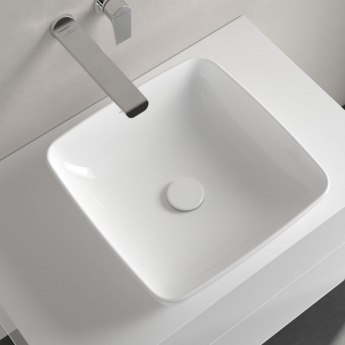 Villeroy & Boch Artis Square Sit-On Countertop Basin 410mm Wide - 0 Tap Hole