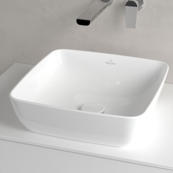 Villeroy & Boch Artis Square Sit-On Countertop Basin 410mm Wide - 0 Tap Hole