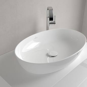Villeroy & Boch Artis Oval Sit-On Countertop Basin 610mm Wide - 0 Tap Hole | Product Image