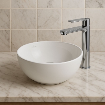 Villeroy & Boch Artis Round Sit-On Countertop Basin 325mm Diameter - 0 Tap Hole | Product Image