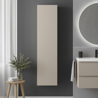 Villeroy & Boch Arto Wall Hung 1-Door Tall Unit RH 400mm Wide - Sand Grey Matt | Product Image
