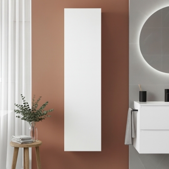 Villeroy & Boch Arto Wall Hung 1-Door Tall Unit RH 400mm Wide - Satin White | Product Image