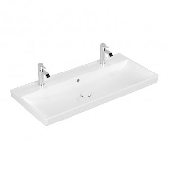 Villeroy & Boch Avento Wall Hung Basin 1000mm Wide - 2 Tap Hole
