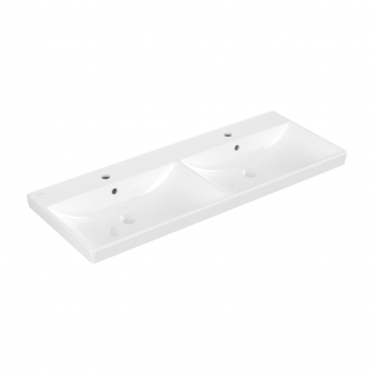 Villeroy & Boch Avento Double Basin 1200mm Wide - 2 Tap Hole