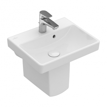 Villeroy & Boch Avento Basin and Semi Pedestal 450mm Wide - 1 Tap Hole | Product Image
