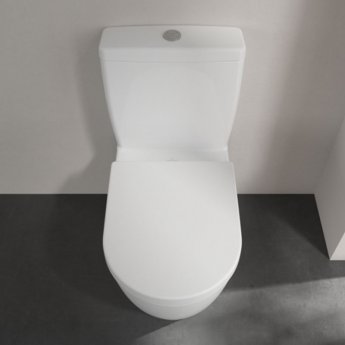 Villeroy & Boch Avento Rimless Close Coupled Pan with Push Button Cistern White Alpin - Excluding Seat