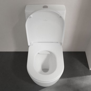 Villeroy & Boch Avento Rimless Close Coupled Toilet with Push Button Cistern - Soft Close Seat