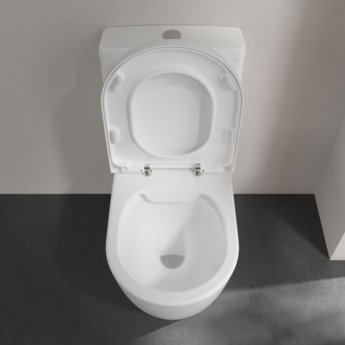 Villeroy & Boch Avento Rimless Close Coupled Toilet with Push Button Cistern - Soft Close Seat