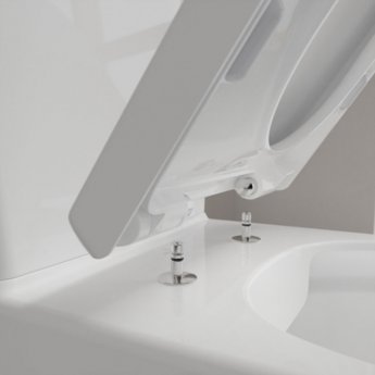 Villeroy & Boch Avento Rimless Close Coupled Toilet with Push Button Cistern - Soft Close Seat