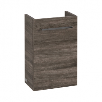Villeroy & Boch Avento Wall Hung Vanity Unit RH with Basin 360mm Wide - Stone Oak with Chrome Handle | Product Image