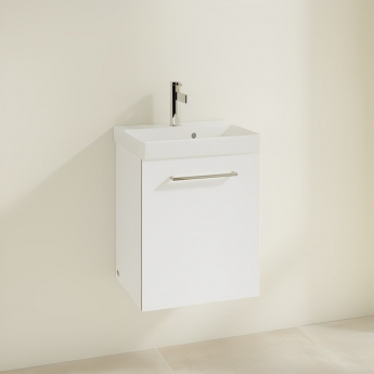 Villeroy & Boch Avento Wall Hung Vanity Unit LH 550mm Wide - Crystal White