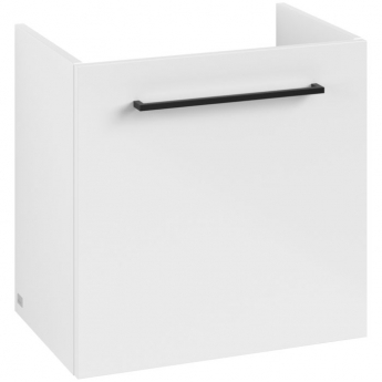 Villeroy & Boch Avento Wall Hung Vanity Unit LH with Basin 550mm Wide - Brilliant White with Black Handle | Product Image
