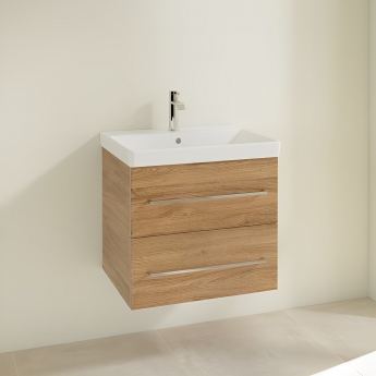 Villeroy & Boch Avento 600mm 2-Drawer Wall Hung Vanity Unit with Basin