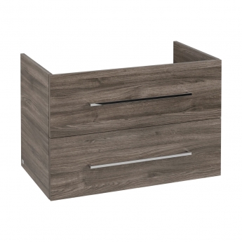 Villeroy & Boch Avento 2-Drawer Vanity Unit with Basin 800mm Wide - Stone Oak with Chrome Handles | Product Image