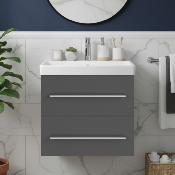 Villeroy & Boch Avento 600mm 2-Drawer Wall Hung Vanity Unit with Basin | Product Image