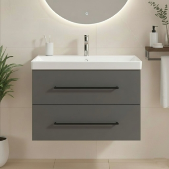 Villeroy & Boch Avento 800mm 2-Drawer Wall Hung Vanity Unit with Basin | Product Image