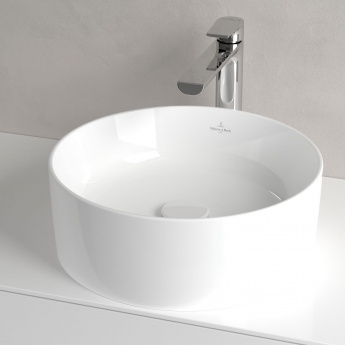 Villeroy & Boch Collaro Round Sit-On Countertop Basin 400mm Wide - 0 Tap Hole | Product Image