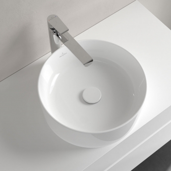 Villeroy & Boch Collaro Round Sit-On Countertop Basin 400mm Wide - 0 Tap Hole | Product Image