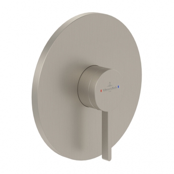 Villeroy & Boch Dawn Round Concealed Shower Valve Single Outlet - Brushed Nickel Mat | Product Image