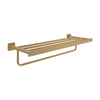 Villeroy & Boch Elements Striking Towel Rack 595mm Wide - Brushed Gold | Product Image