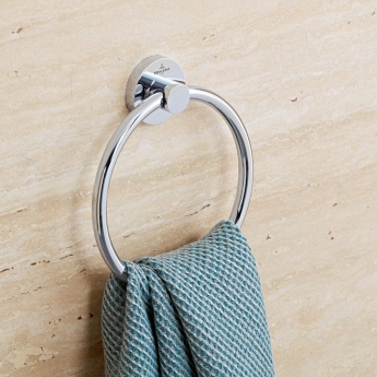 Villeroy & Boch Elements Tender Towel Ring - Chrome