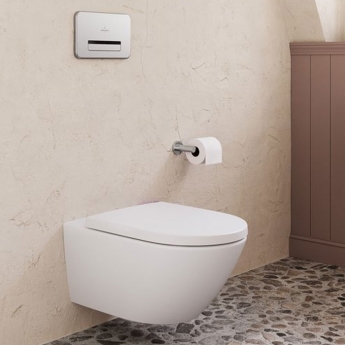 V&B Elements Tender Toilet Roll Holder, Towel Ring and Double Hook - Chrome