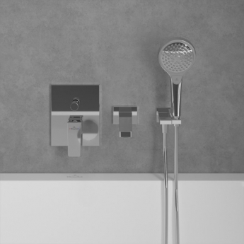 Villeroy & Boch Architectura Rectangular Concealed Shower Valve with Diverter Single Handle - Chrome