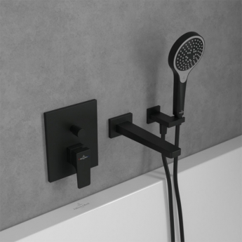 Villeroy & Boch Architectura Rectangular Concealed Shower Valve with Diverter Single Handle - Matt Black