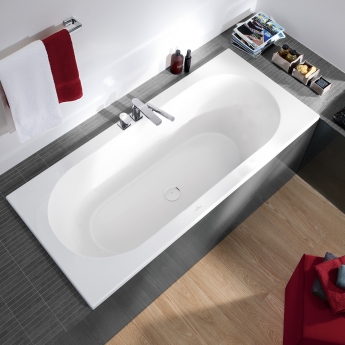 Villeroy & Boch Loop & Friends Rectangular Bath with Oval inner form 1800mm x 800mm - 0 Tap Hole